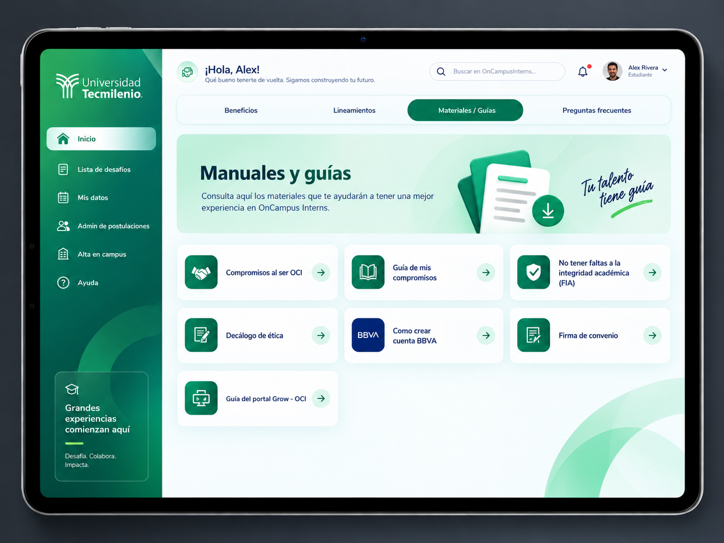 GROW Universidad Tecmilenio — MANUALS & GUIDES